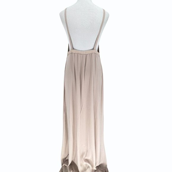Show Me Your Mumu‎ Amanda Maxi Dress Womens M Taupe Beige Open Back Bridesmaid - Picture 7 of 13